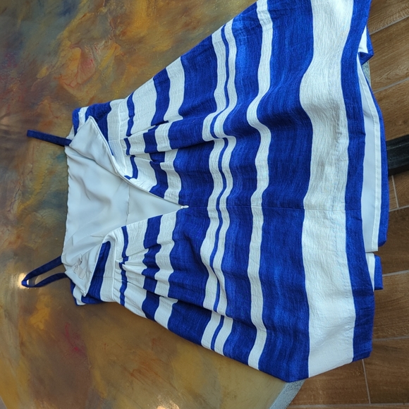 Ann Taylor Loft Blue and White Dress Size 0 - Picture 5 of 13